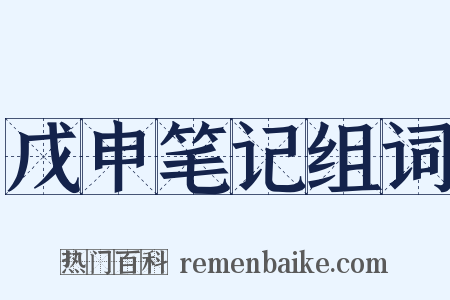 戊申笔记组词是什么意思的图片